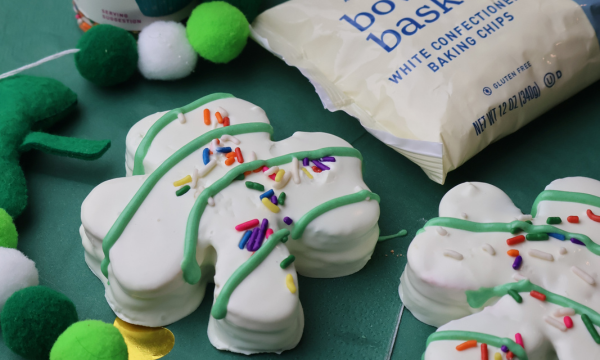 Rainbow Shamrock Cakes